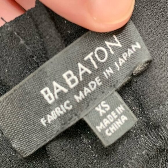 Aritzia Babaton Quentin Pant Slim Straight Leg Pleated Trousers Black Size XS - Picture 9 of 14